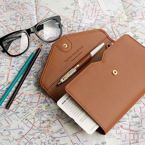 Travel Leather Clutch