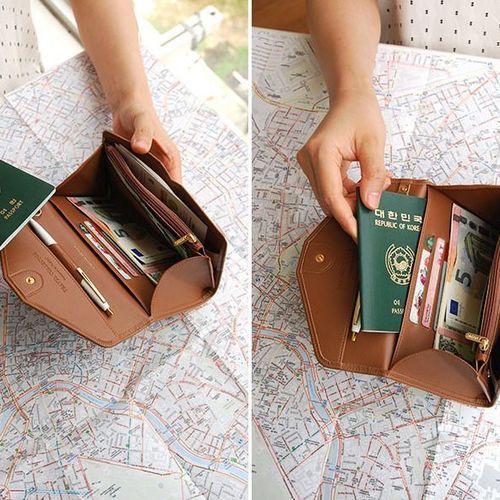 Travel Leather Clutch