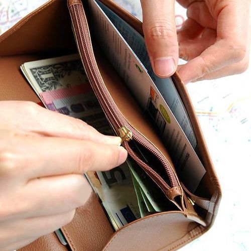 Travel Leather Clutch