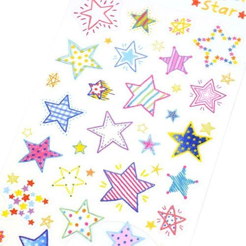 Crayon Star Deco Sticker