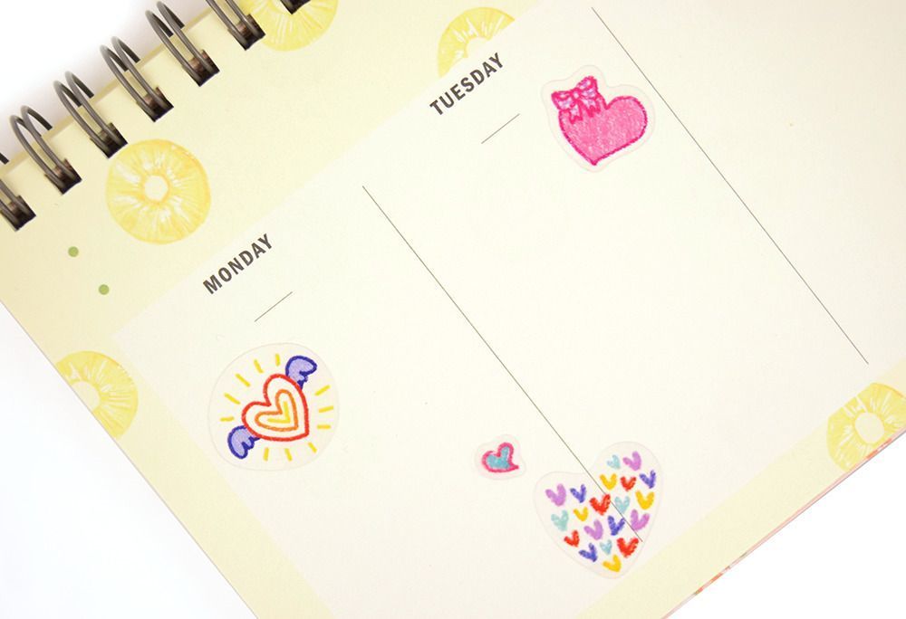 Crayon Heart Deco Sticker