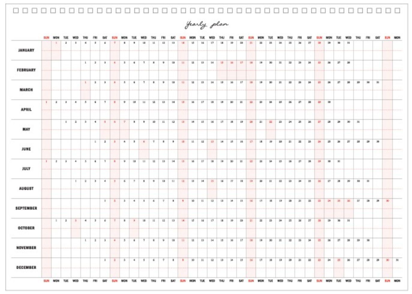 2018 Comely Desk Planner