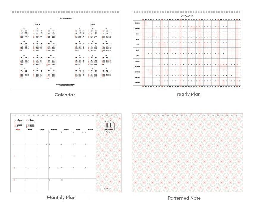 2018 Comely Desk Planner