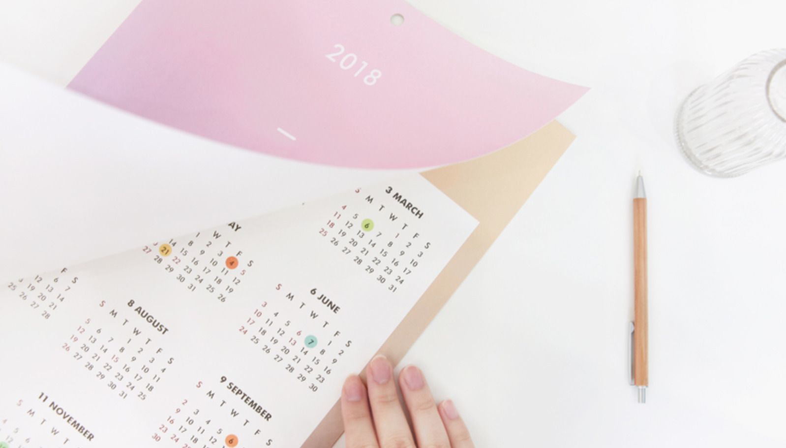 2018 Palette Wall Calendar
