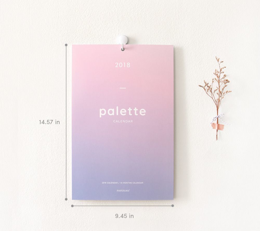 2018 Palette Wall Calendar