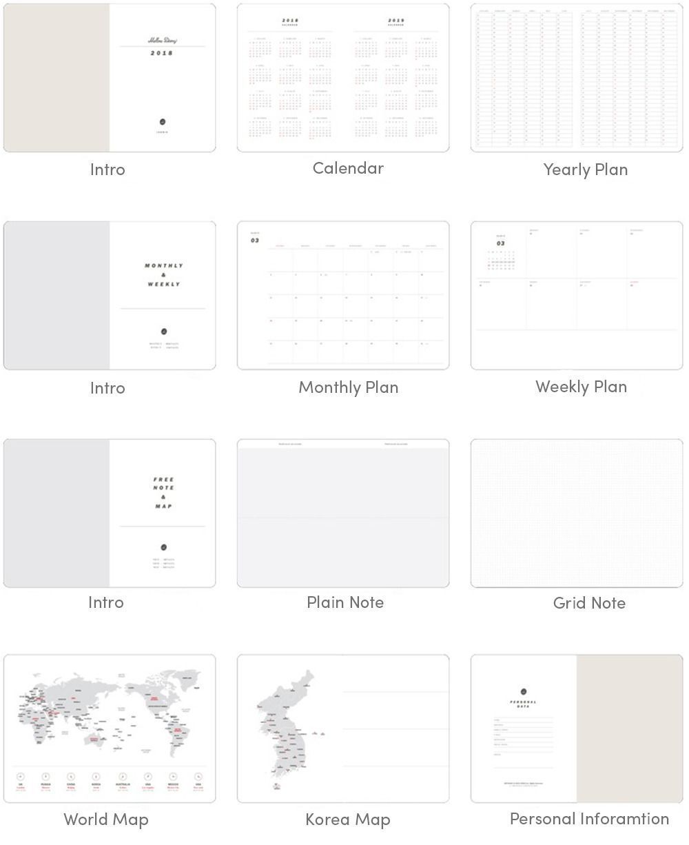 2018 Mellow Diary Scheduler