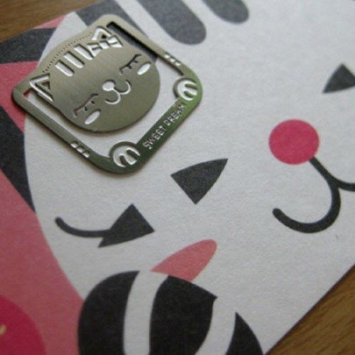 7pcs Beautiful Cat Metal Bookmark Set - Image 5