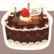 Mini Cake Card, Chocolate Cake