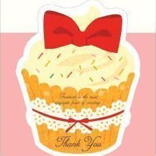 Mini Cake Card, Ribbon Cupcake