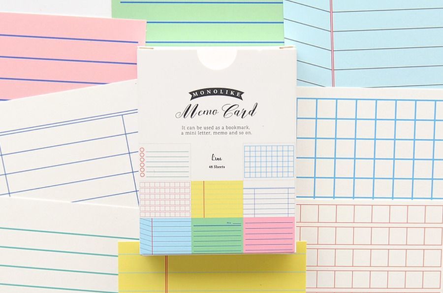 MochiThings 48pcs Lined Memo Card Set