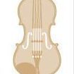 Gold Musical Instrument Bookmark, Violin