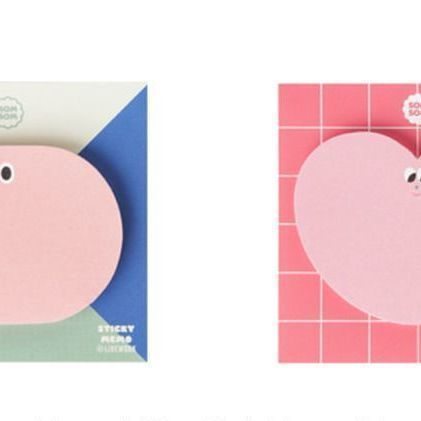 SOM SOM Sticky Note Set, Round (S) + Pink Heart (L)