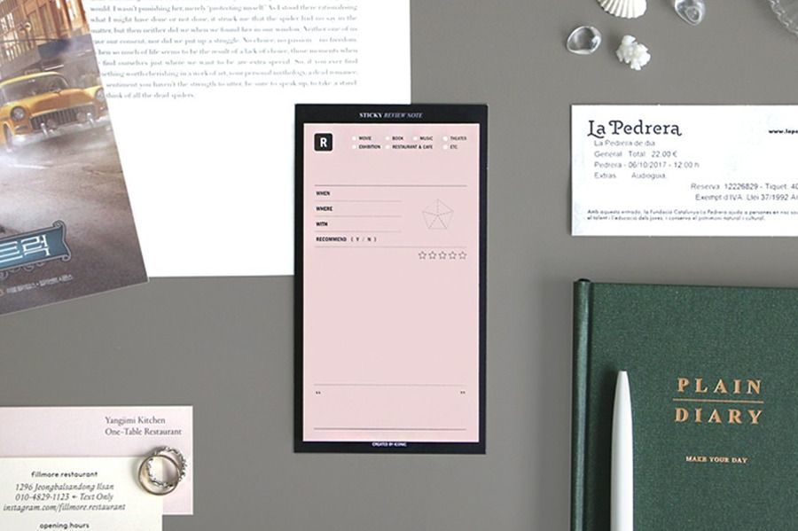 Review Sticky Note