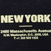 Medium City Canvas Triangle Pouch, Black (New York)
