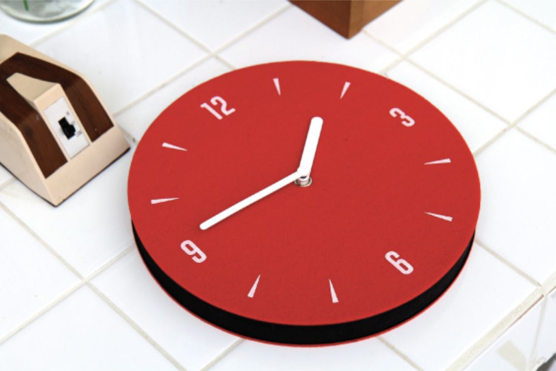 Felt Round Clock