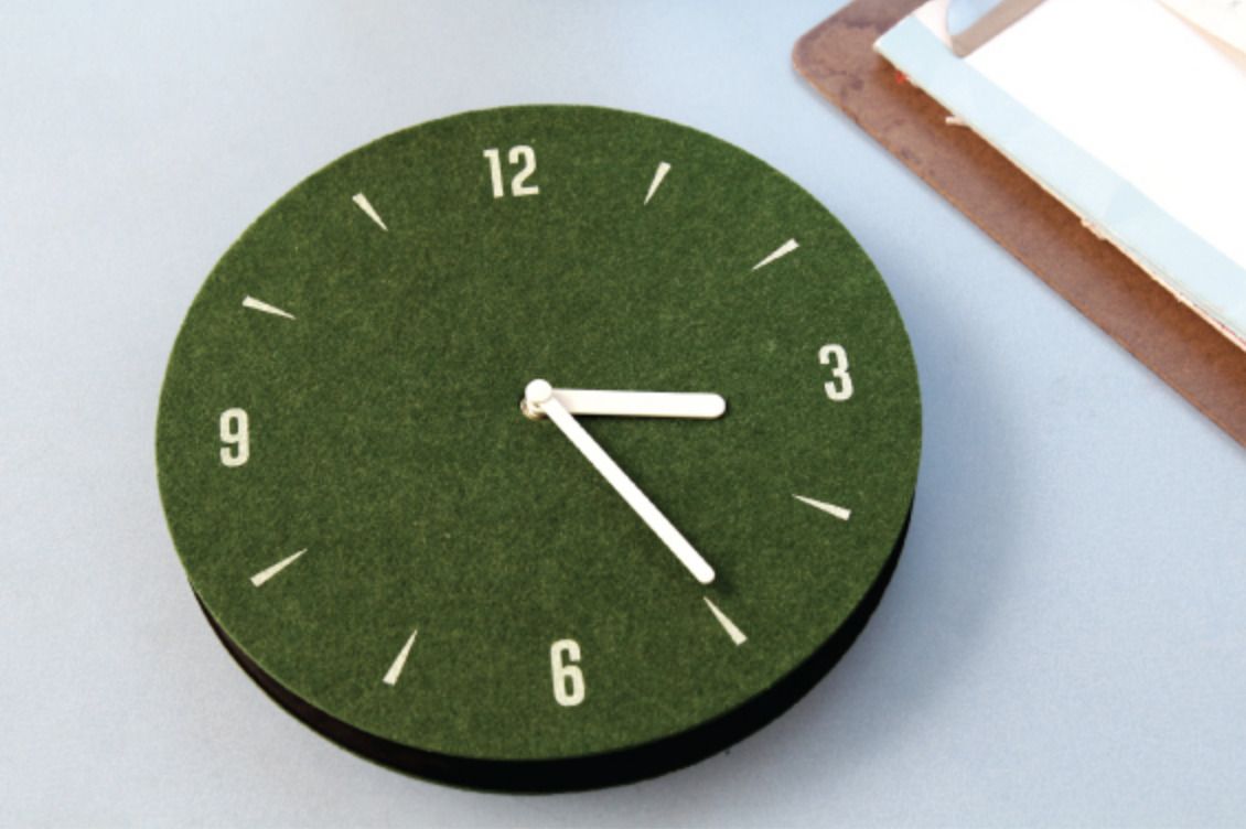 Felt Round Clock