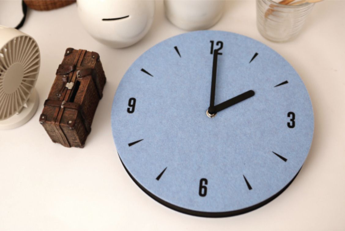 Felt Round Clock