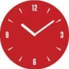 Felt Round Clock, Red