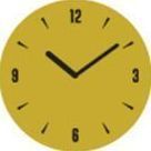 Felt Round Clock, Yellow Green