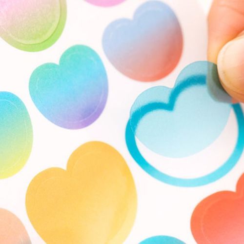 Color Palette Gradation Deco Sticker Set