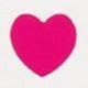 Love & Piece Deco Sticker, Cool Pink Heart