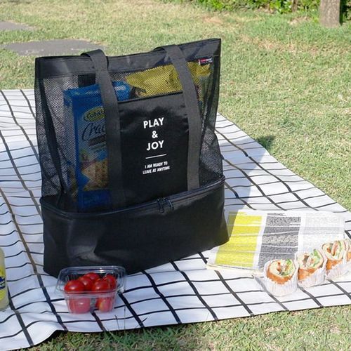 Black Mesh Cooler Bag