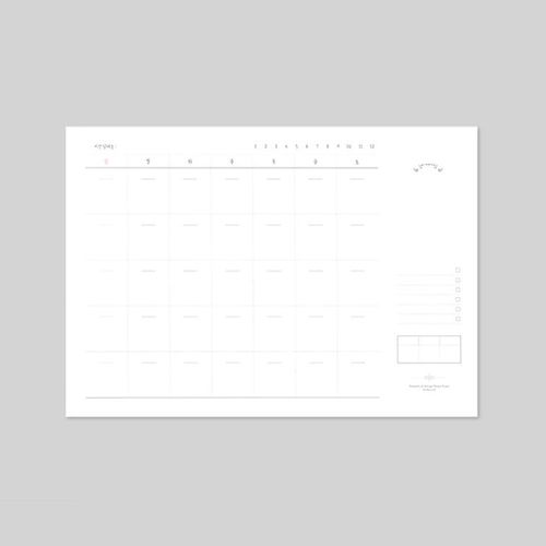 Plain Monthly Schedule Notepad - Image 1