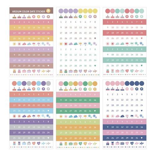 Colorful Date Sticker Set v2 - Image 3