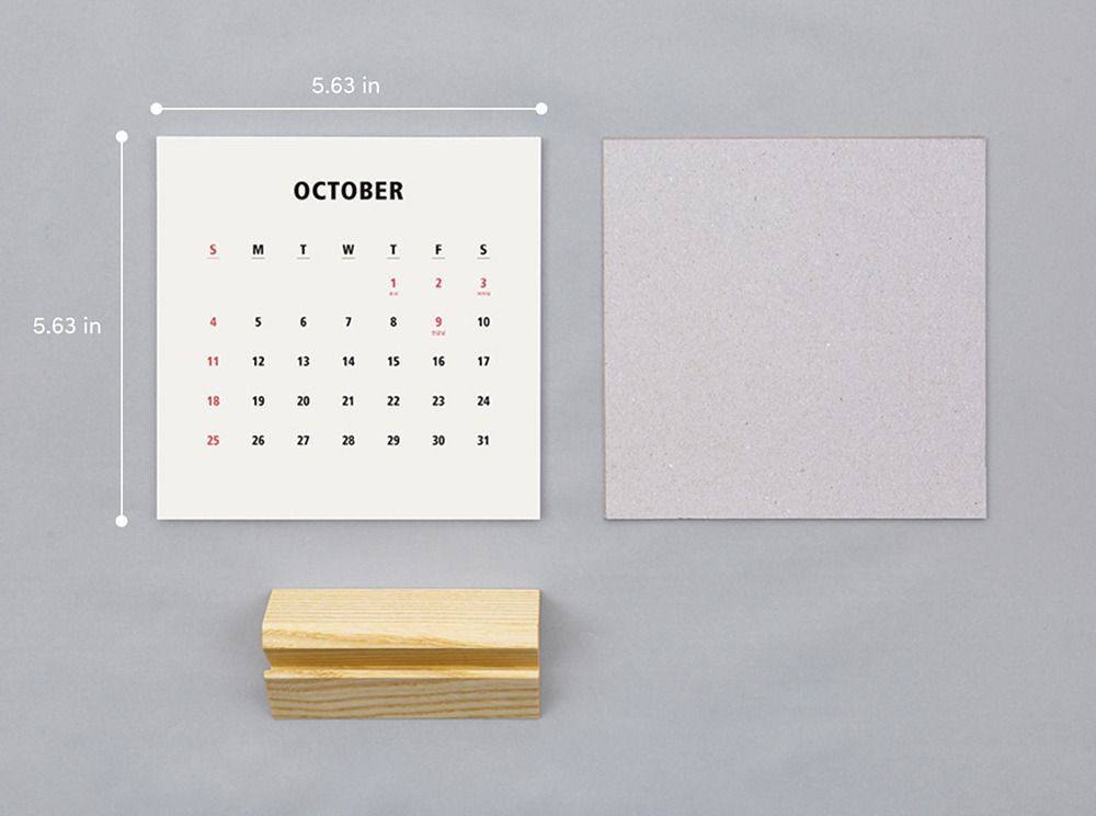 2020 Triangle Wood Calendar