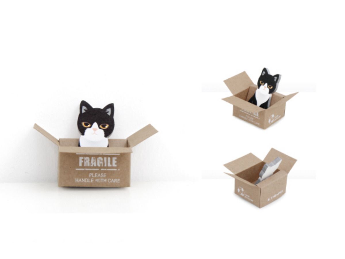 Mini Kitty Box House Sticky Note