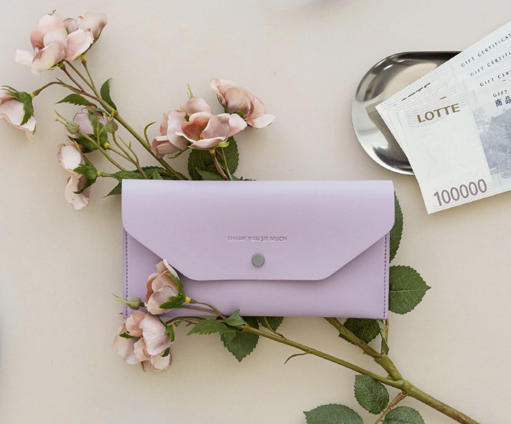 Thank You Vegan Leather Slim Pouch