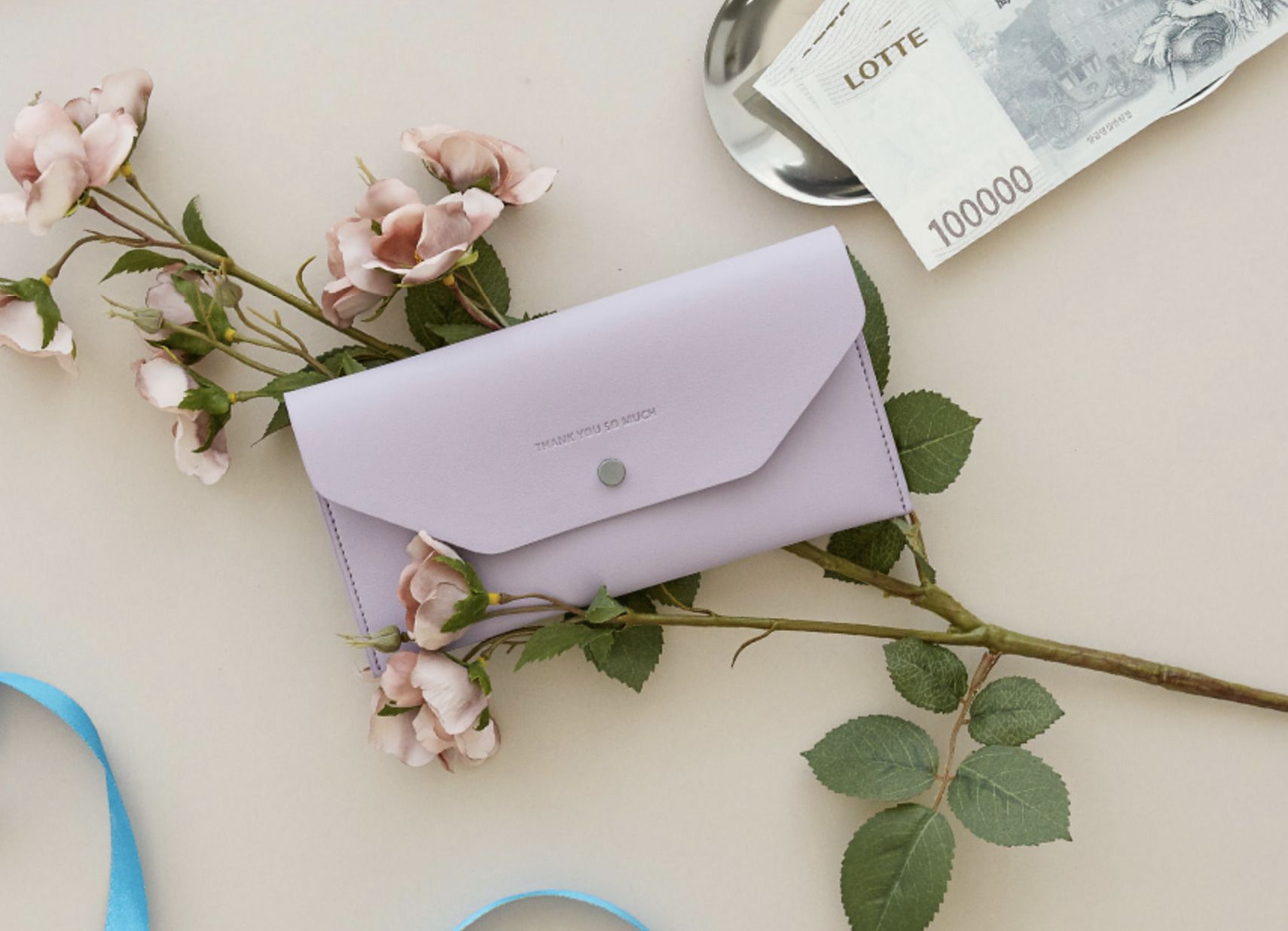 Thank You Vegan Leather Slim Pouch