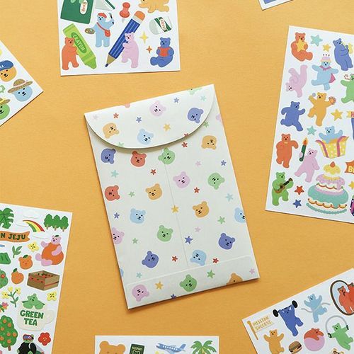 12pcs Jelly Bear Deco Sticker Set